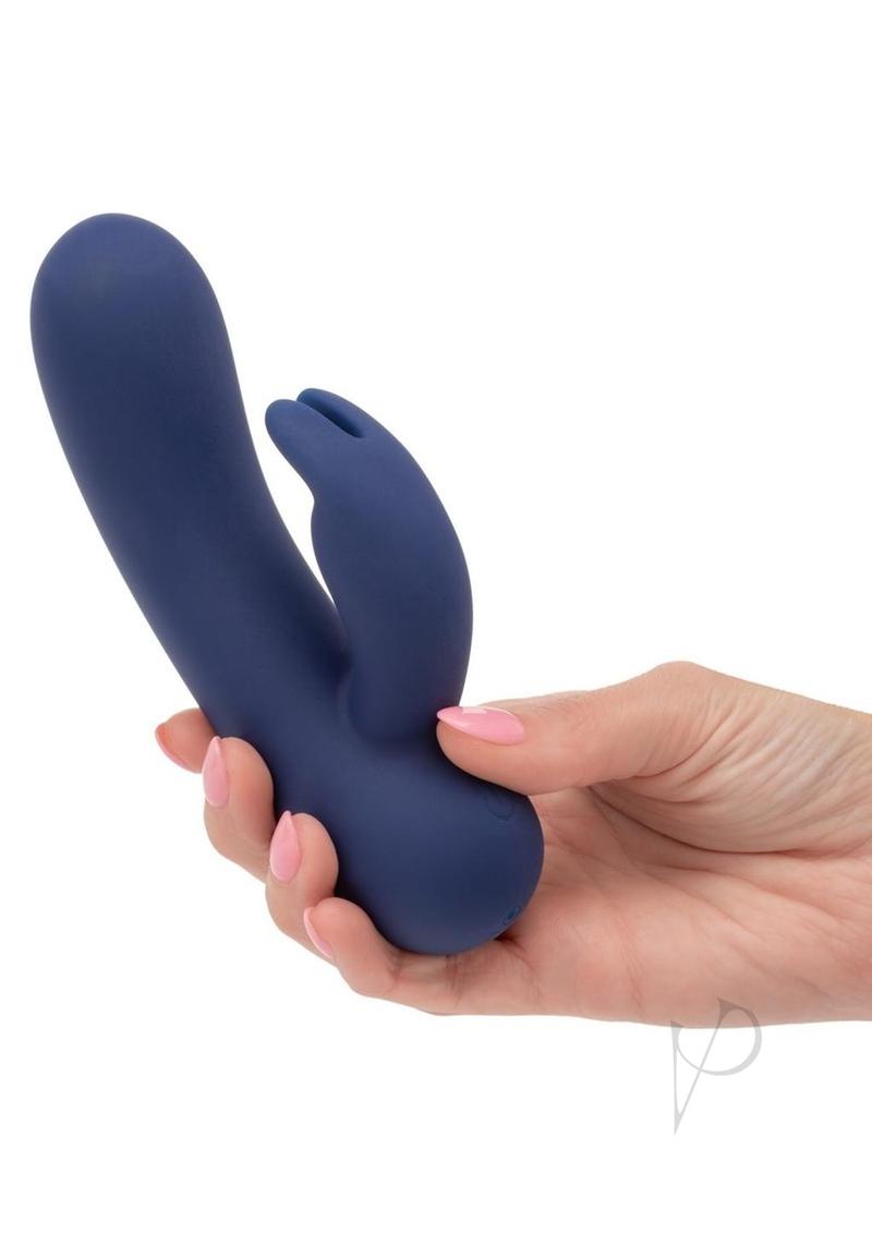 Cashmere Silk Bunny Rechargeable Silicone Rabbit Vibrator - Blue