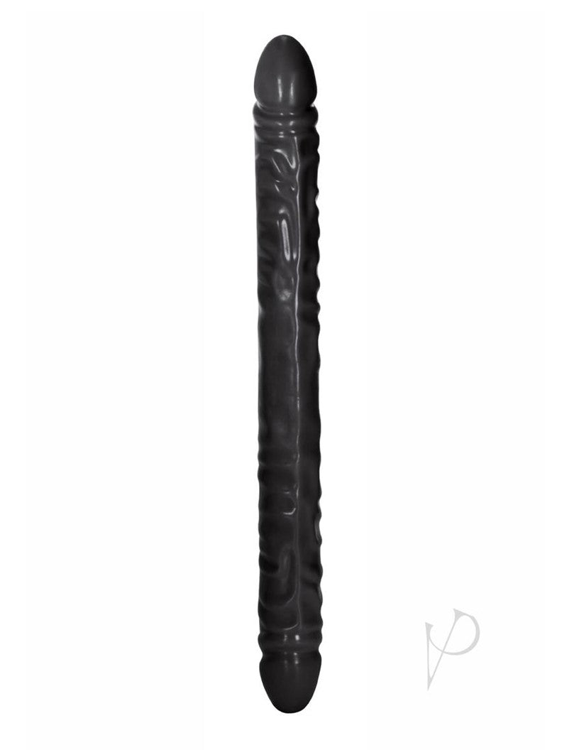 Black Veined Double Dildo 18in - Black