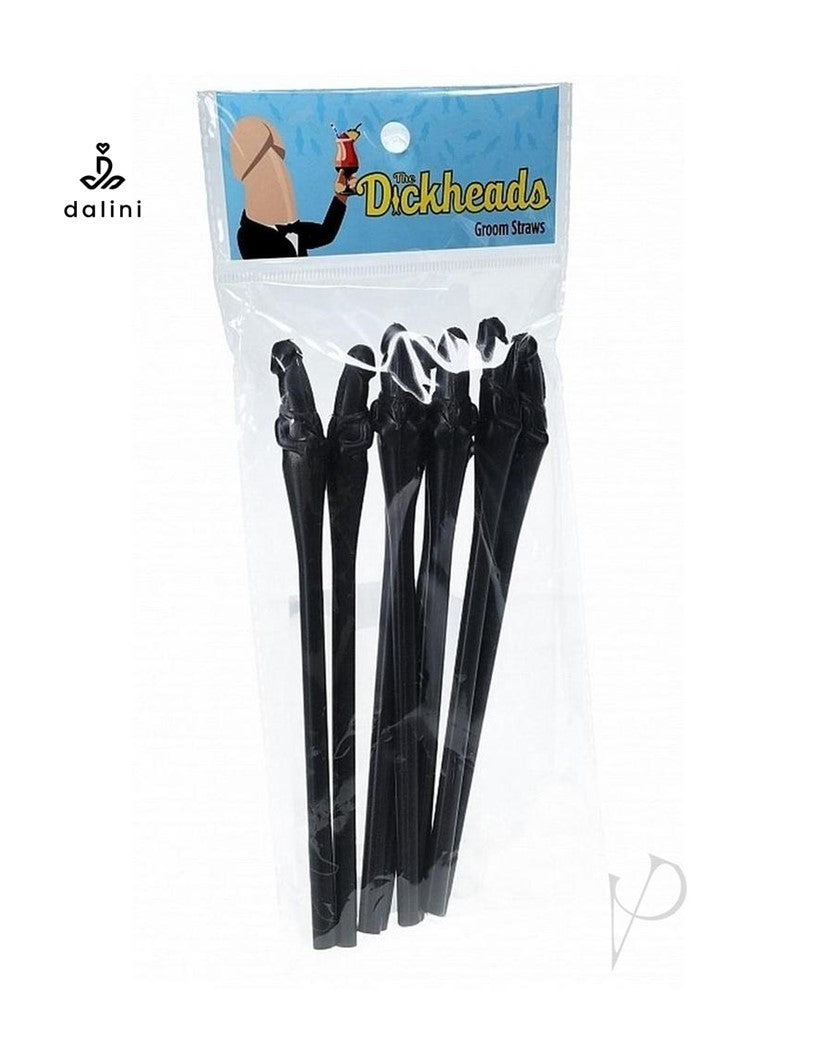 S-Line The Dickheads Groom Straws - Black