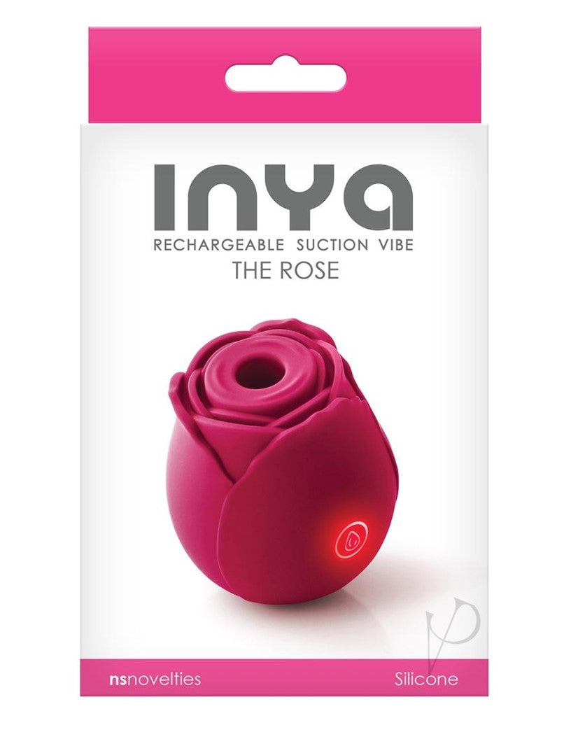 Inya The Rose Silicone Rechargeable Clitoral Stimulator - Red