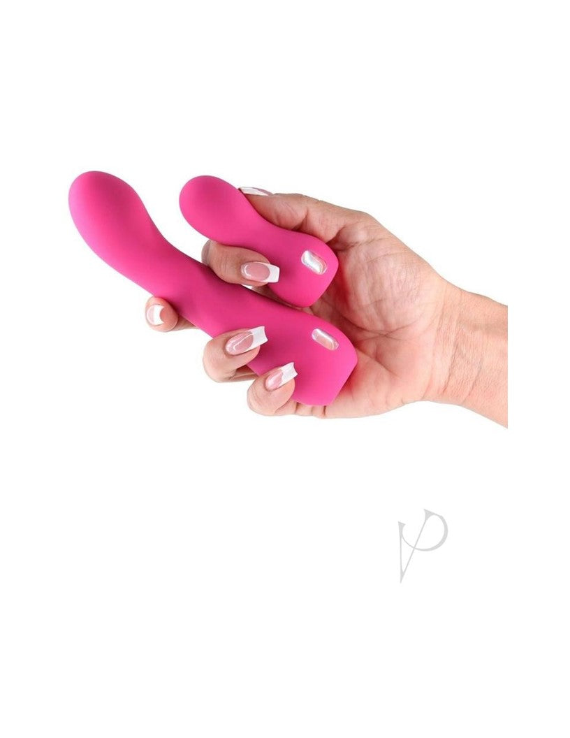 Inya Couplet Rechargeable Silicone Vibrators (2pc Set) - Pink