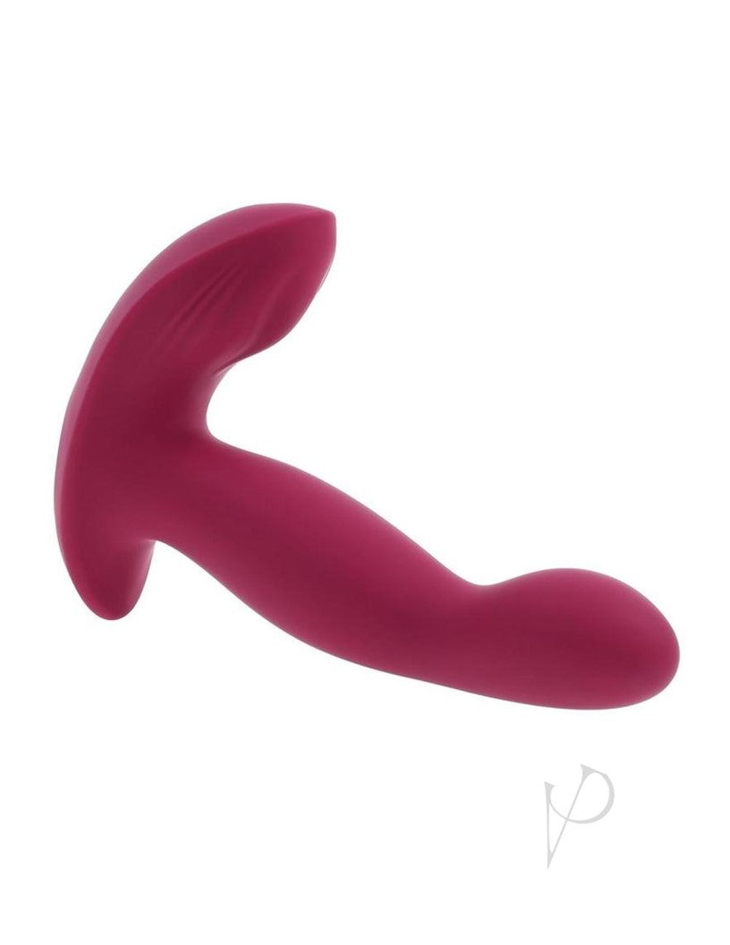 Come on Over Rechargeable Silicone Dual Vibrator with Remote Control - Red