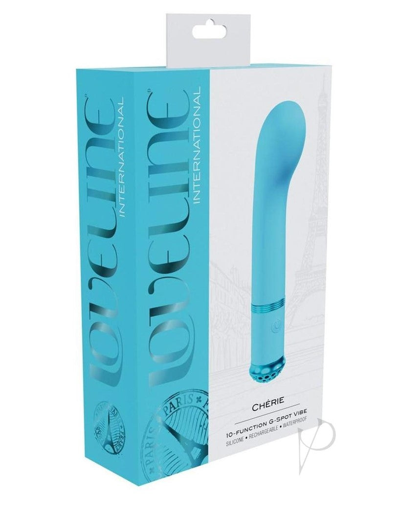 Loveline Cherie 10 Function G-Spot Silicone Rechargeable Vibrator - Blue