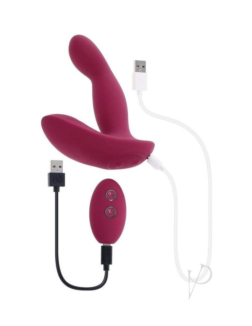 Come on Over Rechargeable Silicone Dual Vibrator with Remote Control - Red