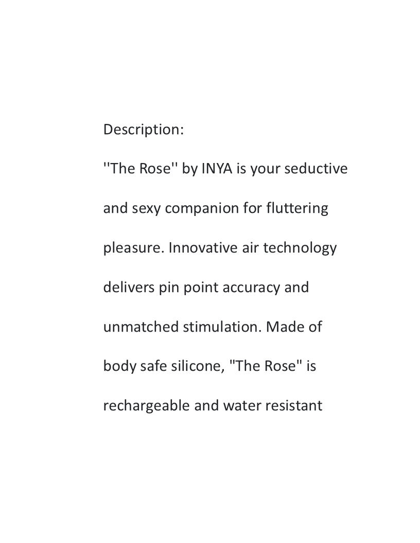 Inya The Rose Silicone Rechargeable Clitoral Stimulator - Red