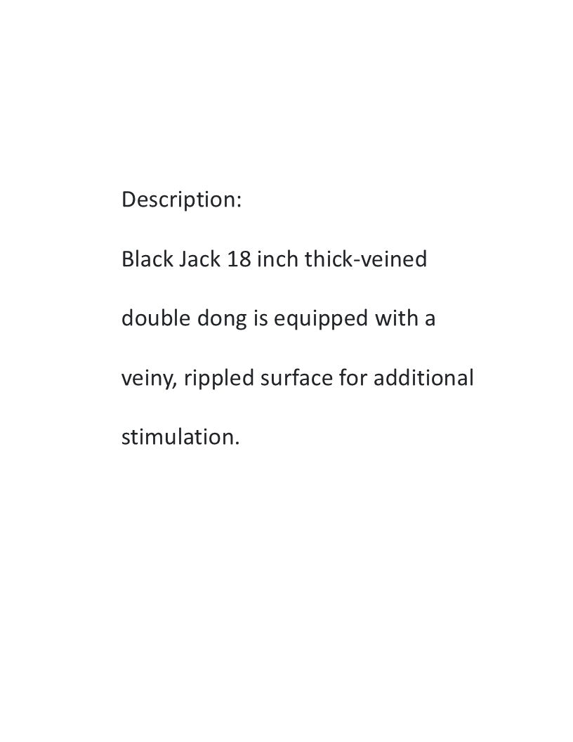 Black Veined Double Dildo 18in - Black