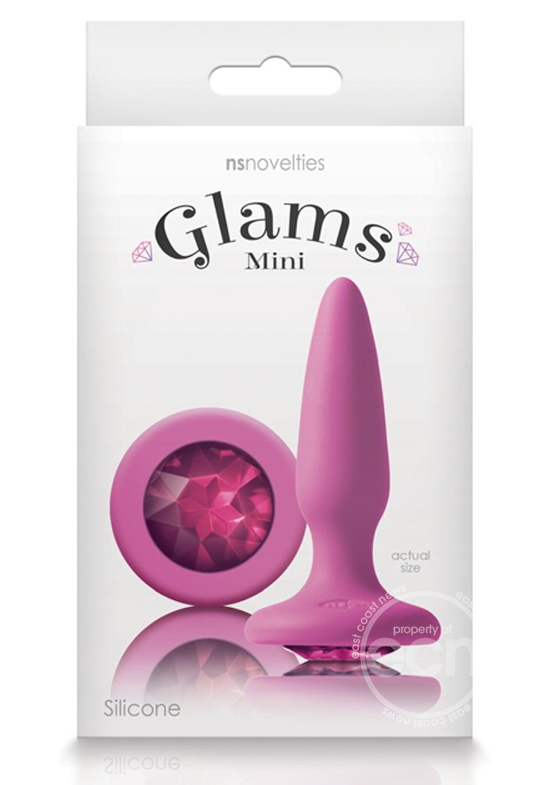 Glams Mini Silicone Butt Plug - Pink Gem