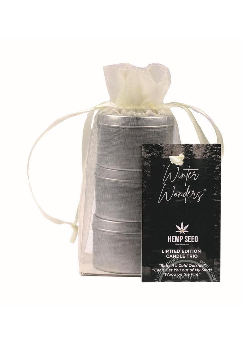 Earthly Body 2023 Hemp Seed Holiday Candle Trio