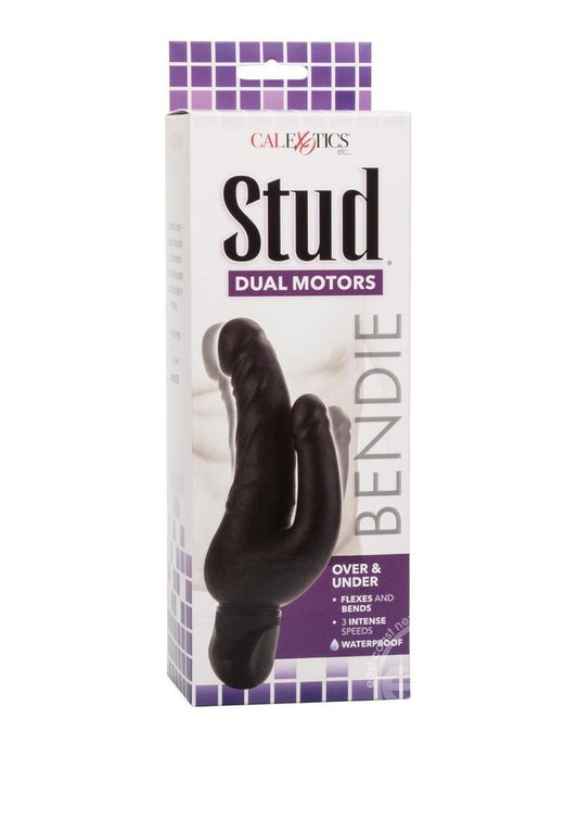 Bendie Stud Over & Under Vibrator - Black