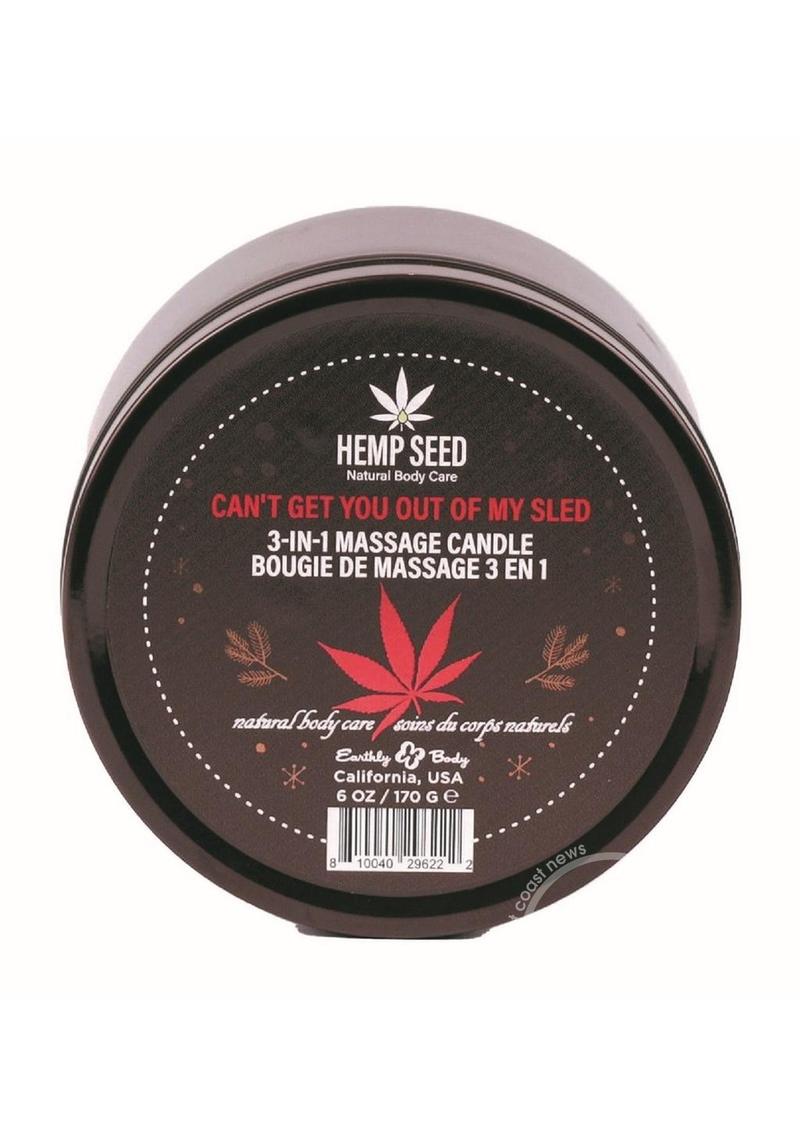 Hemp Seed 3-in-1 Holiday Candle Can't Get You Out Of My Sled 6oz / 170g