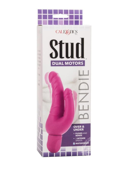 Bendie Stud Over & Under Vibrator - Pink