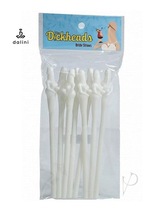 S-Line The Dickheads Bride Straws - White