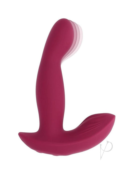 Come on Over Rechargeable Silicone Dual Vibrator with Remote Control - Red