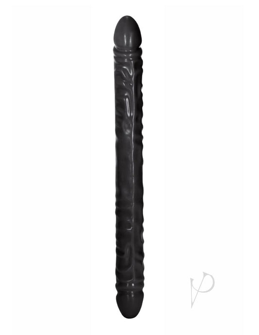 Black Veined Double Dildo 18in - Black
