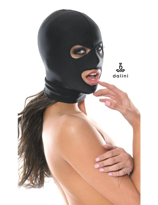 Fetish Fantasy Spandex 3 Hole Hood - Black
