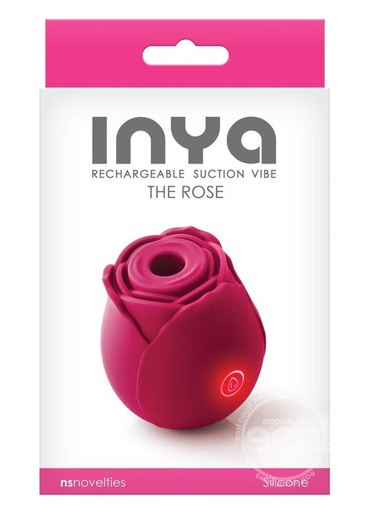 Inya The Rose Silicone Rechargeable Clitoral Stimulator - Red